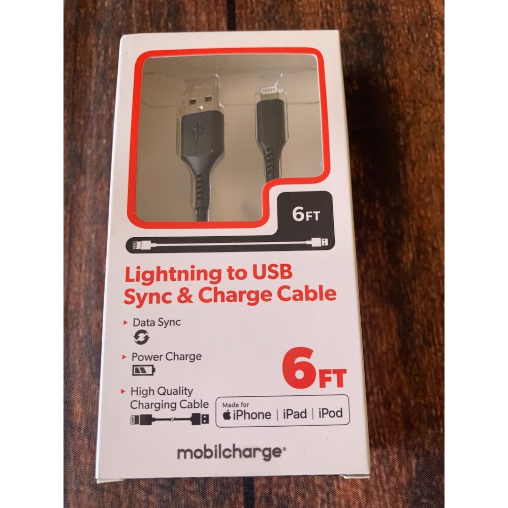 Lightning To USB Sync & Charge Cable 6FT Power Charge For iPhone iPad iPod Mobil